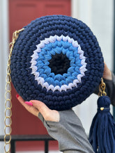 Load image into Gallery viewer, Cute Handmade Greek Eye crochet Handbag