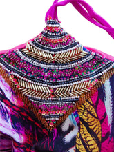 Load image into Gallery viewer, Close-up of the exquisite hand embroidery on the πππ₯π’ β Hand beaded crop bikini, showcasing luxurious bead details.