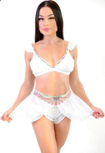 Load image into Gallery viewer, Model wearing Maldivar Cover-Up with chic design, showcasing elegance for beach outings.