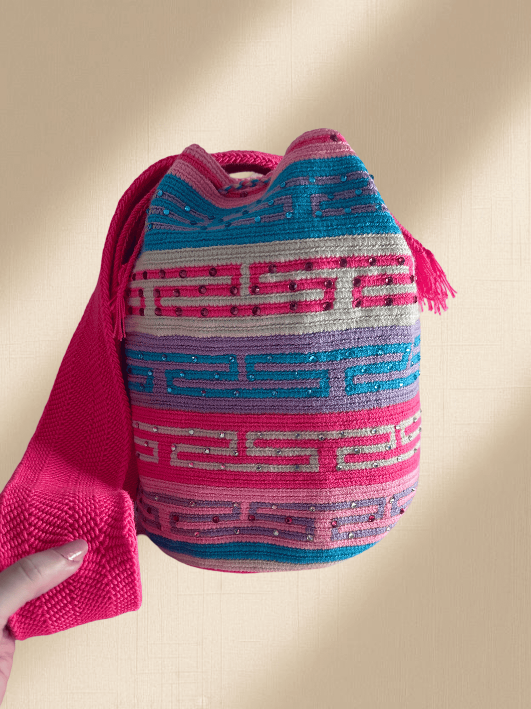 𝐅𝐮𝐞𝐠𝐨 - Embellished Wayuu Mochila Bag