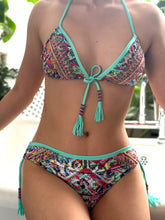 Load image into Gallery viewer, 𝑴𝒂𝒅𝒆𝒊𝒓𝒂 - hand beaded ruched bikini