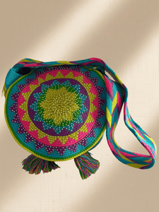 𝐎𝐜𝐞𝐚𝐧 - Big Embellished Wayuu Flap Bag