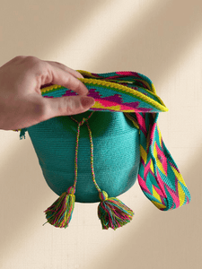 𝐎𝐜𝐞𝐚𝐧 - Big Embellished Wayuu Flap Bag