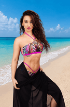 Charger l'image dans la galerie, 𝐁𝐚𝐥𝐢 – Luxury Hand-Beaded Crop Bikini