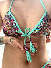 Load image into Gallery viewer, 𝑴𝒂𝒅𝒆𝒊𝒓𝒂 - hand beaded ruched bikini