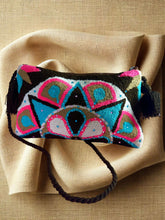 Load image into Gallery viewer, Handcrafted Wayuu terry cloth clutch featuring vibrant colors and intricate embellishments, perfect for artisanal elegance.