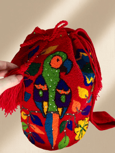 𝐃𝐨𝐬 𝐋𝐨𝐫𝐨𝐬 - Luxury Handcrafted Terry Cloth Wayuu Mochila