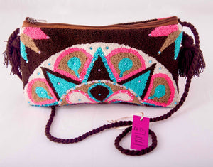 Embellished Wayuu clutch