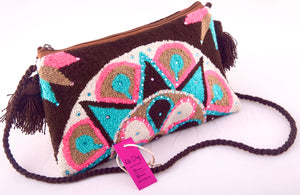 Embellished Wayuu clutch