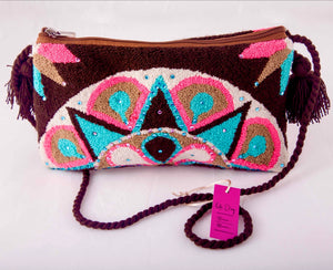 Embellished Wayuu clutch