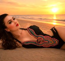 Load image into Gallery viewer, 𝑩𝒐𝒓𝒂-𝑩𝒐𝒓𝒂 - Luxury Hand-Beaded Trikini