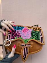 Load image into Gallery viewer, Honey Mola and leather Carriel Bag