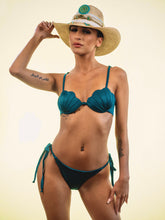 Load image into Gallery viewer, 𝑴𝒆𝒓𝒎𝒂𝒊𝒅 - Electric green ruched Bikini