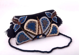 Embellished Wayuu clutch