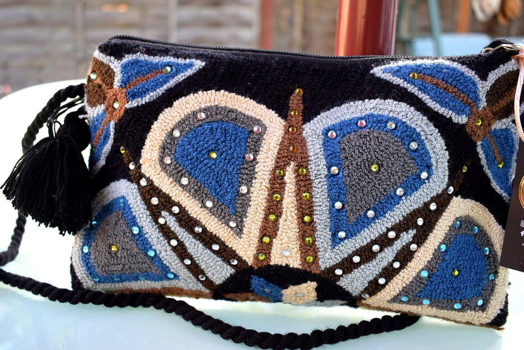 Embellished Wayuu clutch